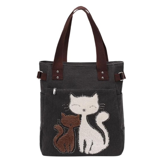 Handbags - Large Capacity Canvas Cat Tote 😻